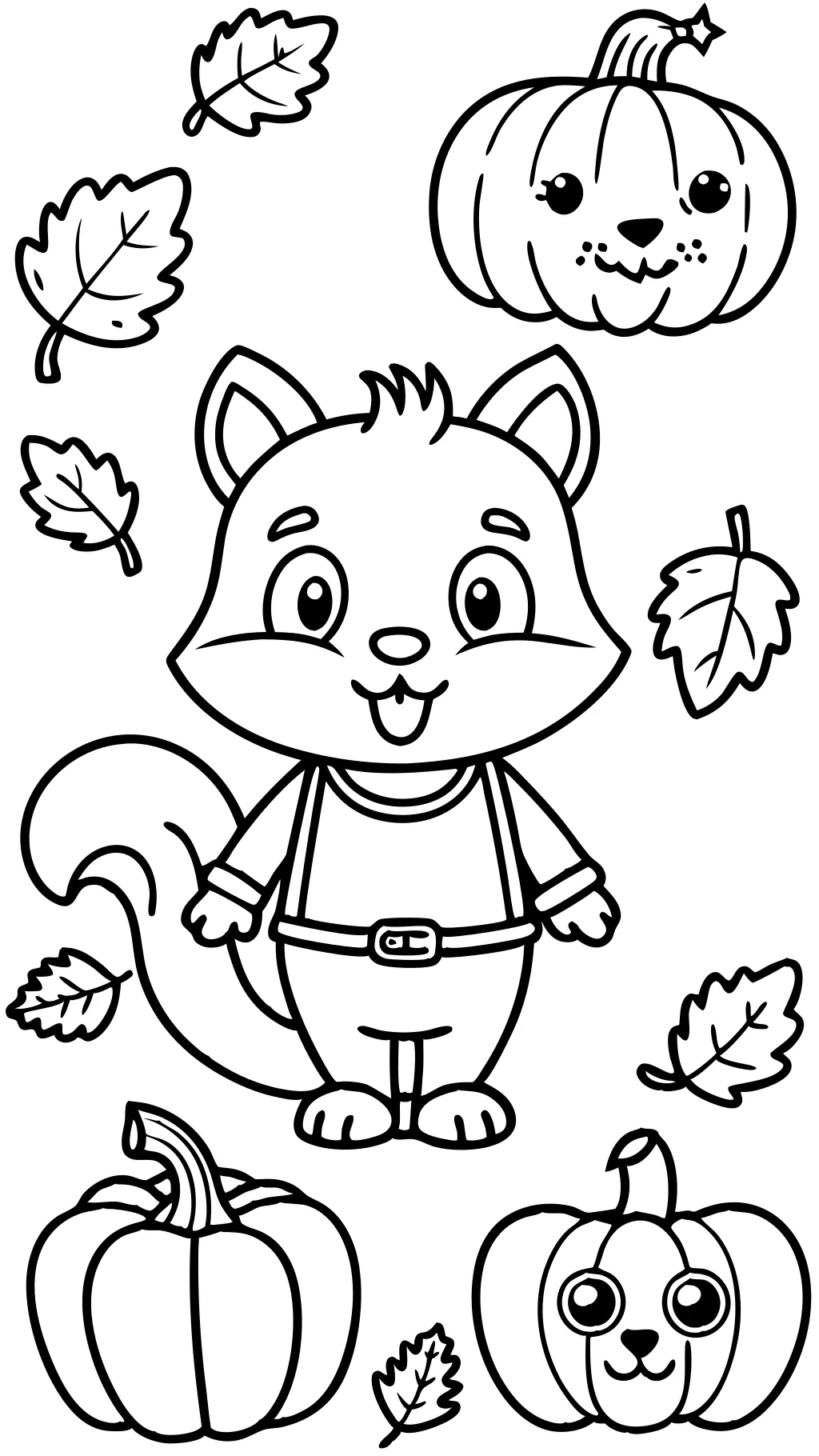 preschool fall coloring pages for kids